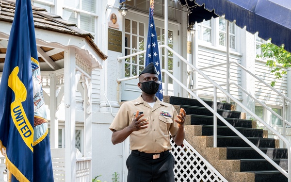 CSCS Korhy Flanary, CS1 Gideon Ige reenlistment ceremony