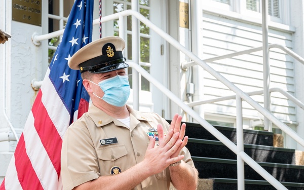 CSCS Korhy Flanary, CS1 Gideon Ige reenlistment ceremony
