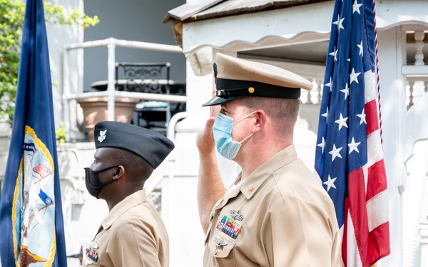 CSCS Korhy Flanary, CS1 Gideon Ige reenlistment ceremony