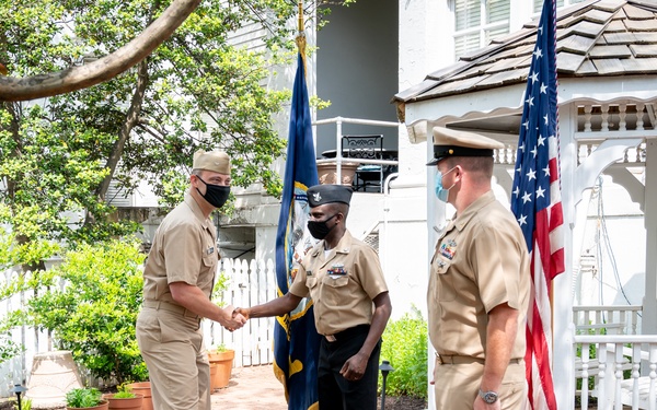 CSCS Korhy Flanary, CS1 Gideon Ige reenlistment ceremony