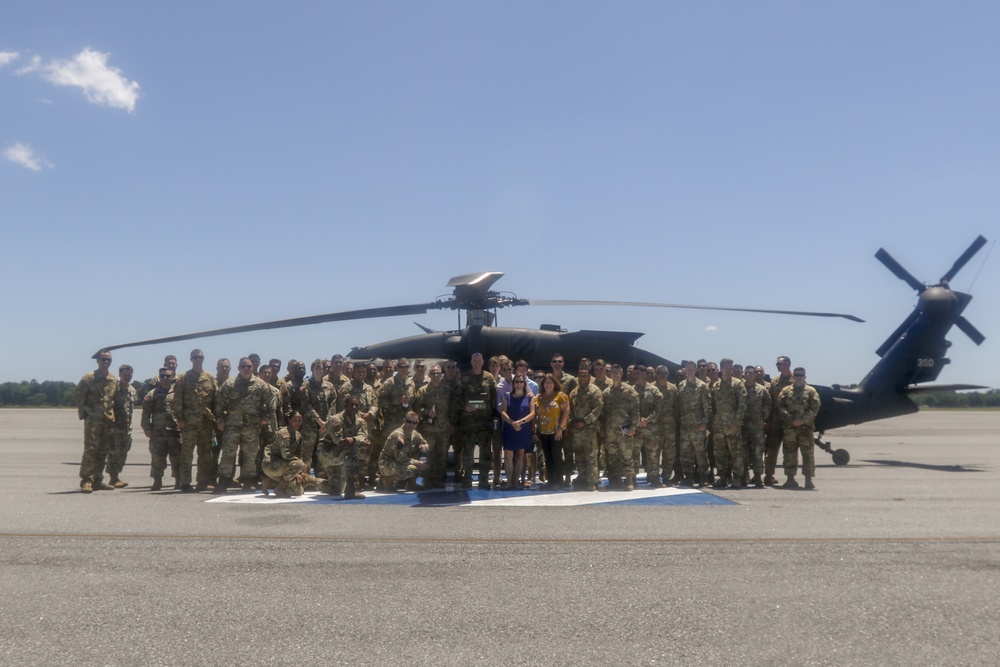 Col. Michael McFadden completes final flight at Hunter Army Airfield, Georgia.