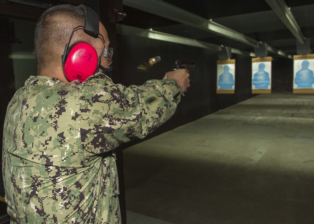 GHWB Sailors Participate In Gun Shoot