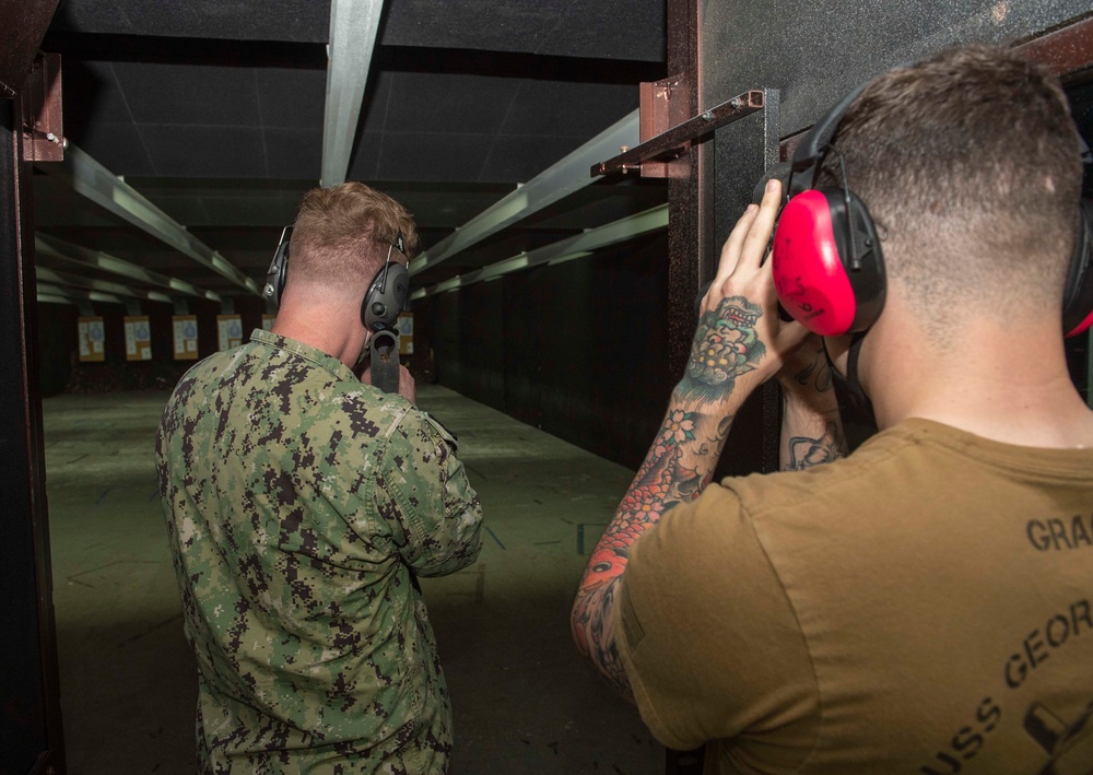 GHWB Sailors Participate In Gun Shoot