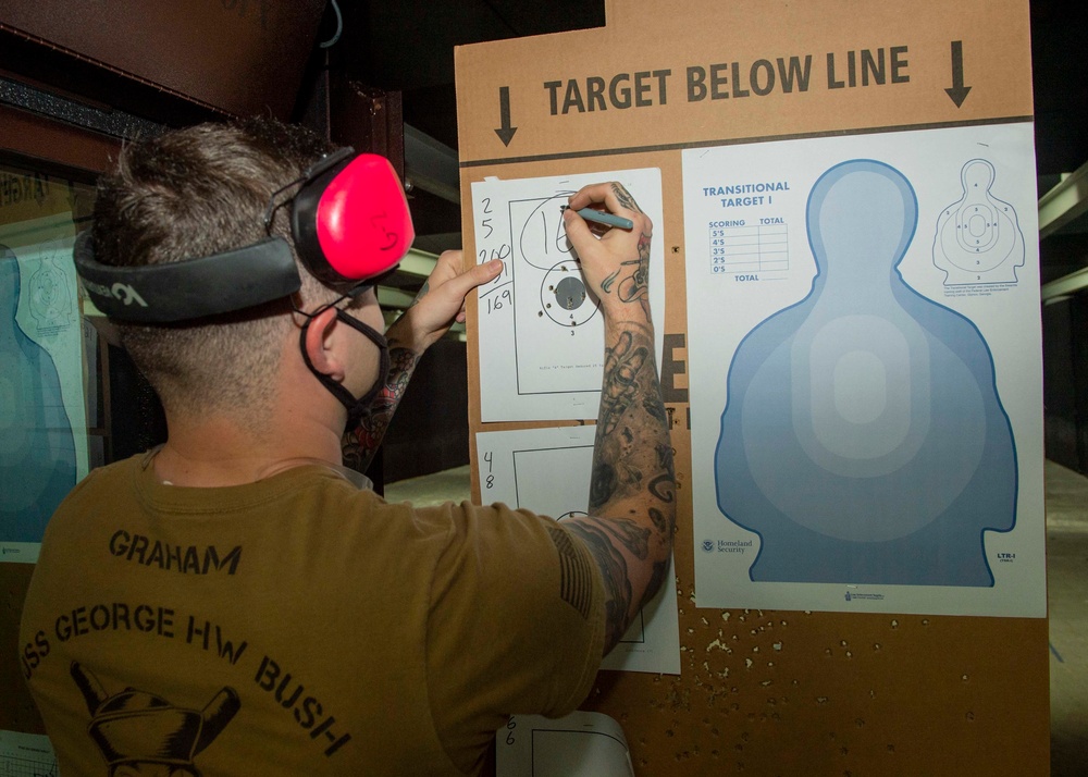 GHWB Sailors Participate In Gun Shoot