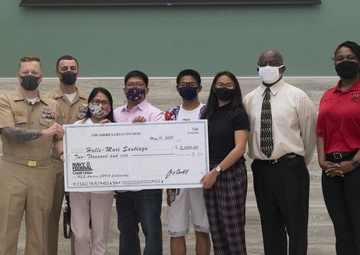 USS America CPO Association awards scholarship to E. J. King senior