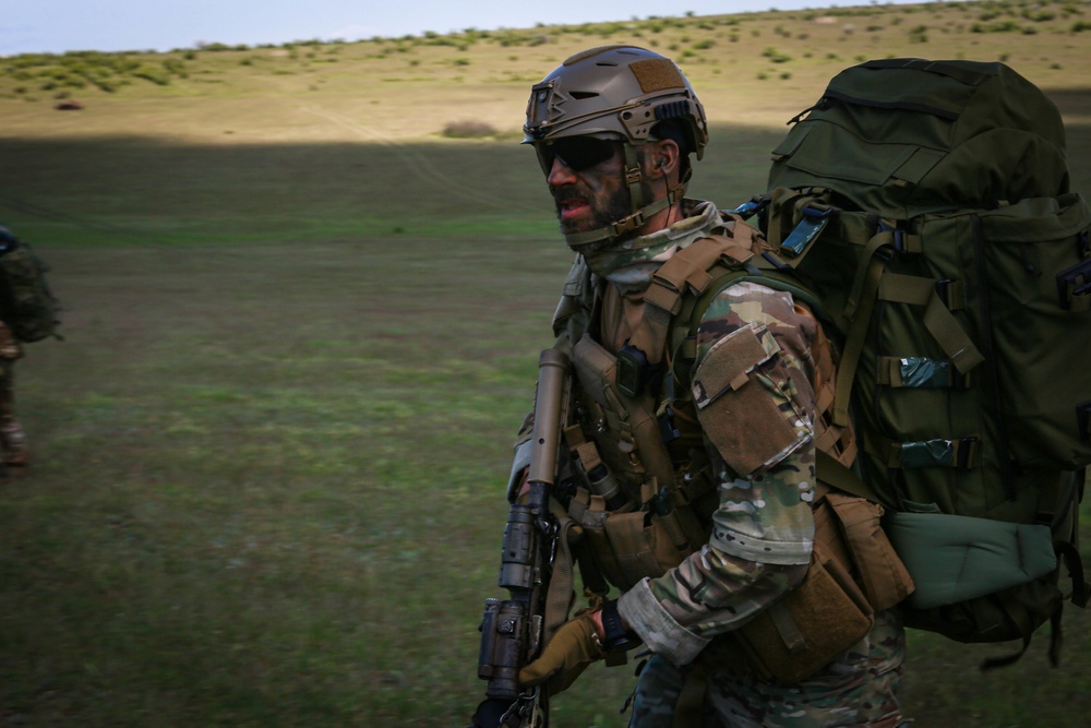 A Dutch Soldier Moves To A Rally Point