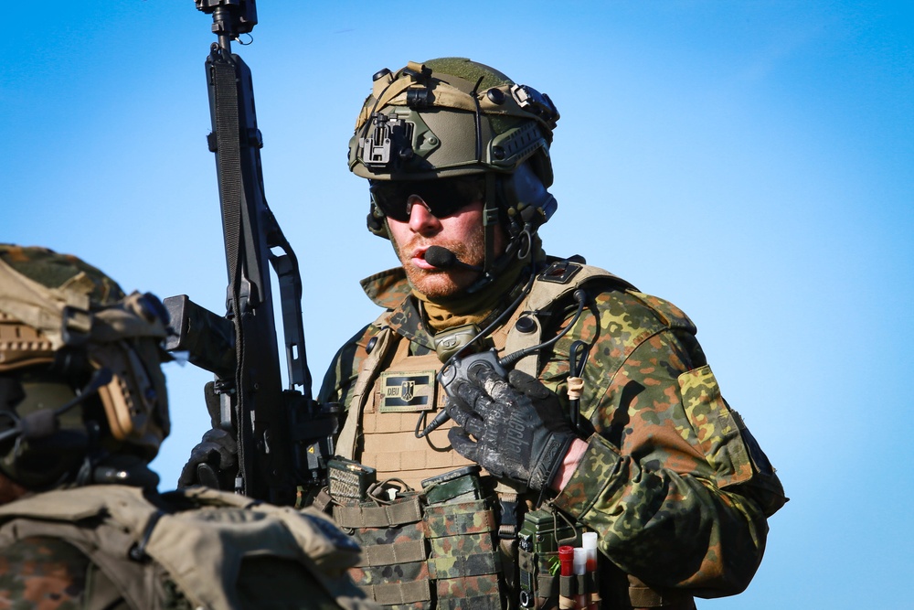 A German Soldier Gives Instructions