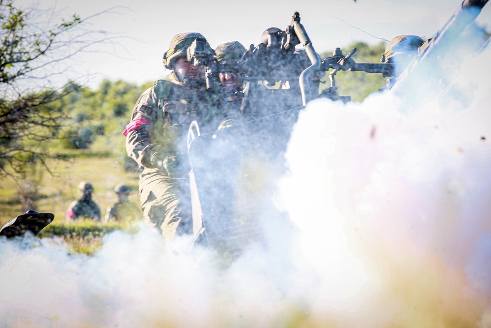 Romanian Soldiers Take Enemy Fire