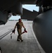 Crew chiefs prepares to store flying flags during Sentry Savannah 2021