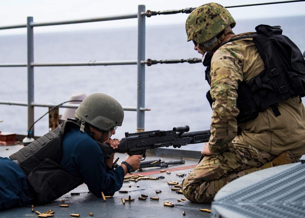 Carter Hall Conducts Live-Fire Qualification