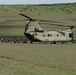 Soldiers exit CH-47 Chinook Helicopter