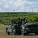 Soldiers drive off the landing zone