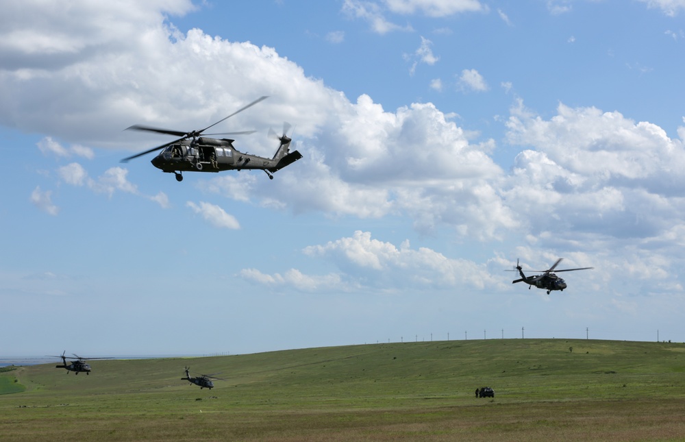 Blackhawk Helicopters take flight