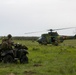 Soldiers prepare to load into a Puma Helicopter