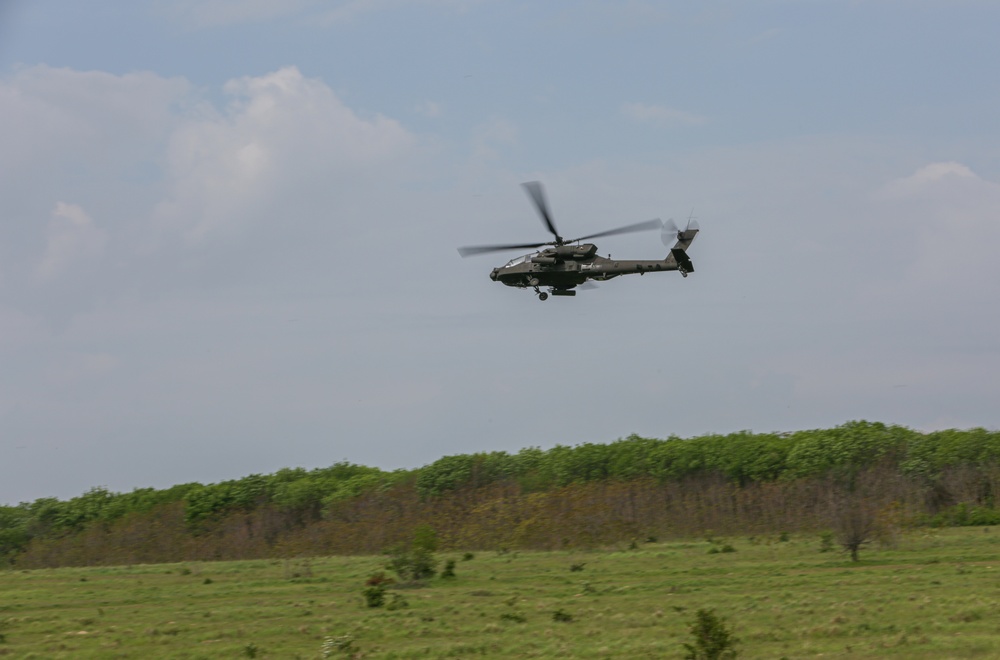 Apache Helicopter provides air support