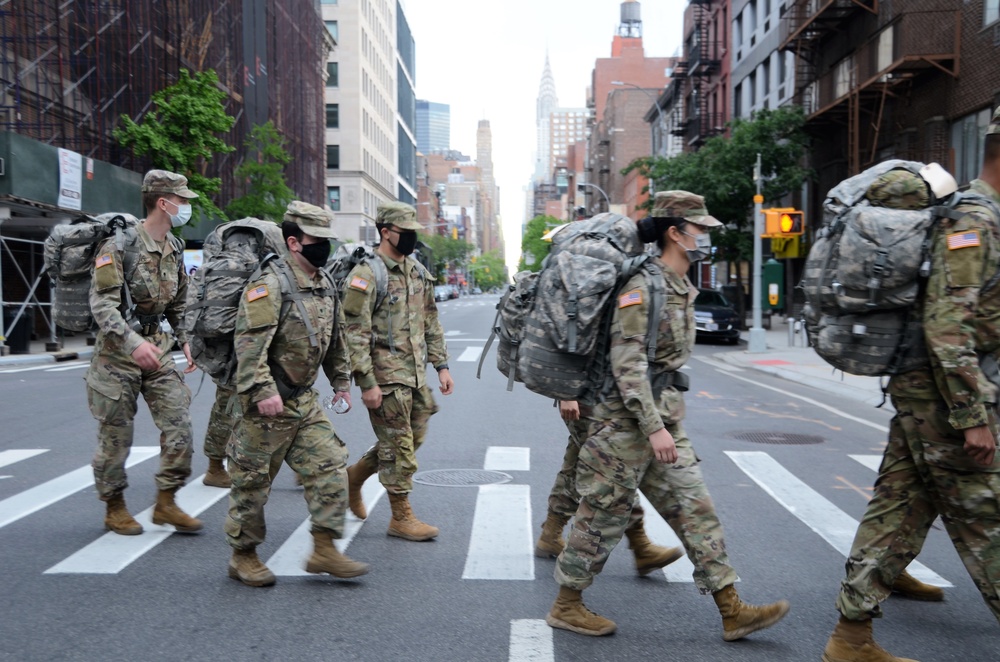 NYARNG &quot;Fighting 69th&quot; Infantry Regiment Conduct 6 Mile Ruck March in NYC