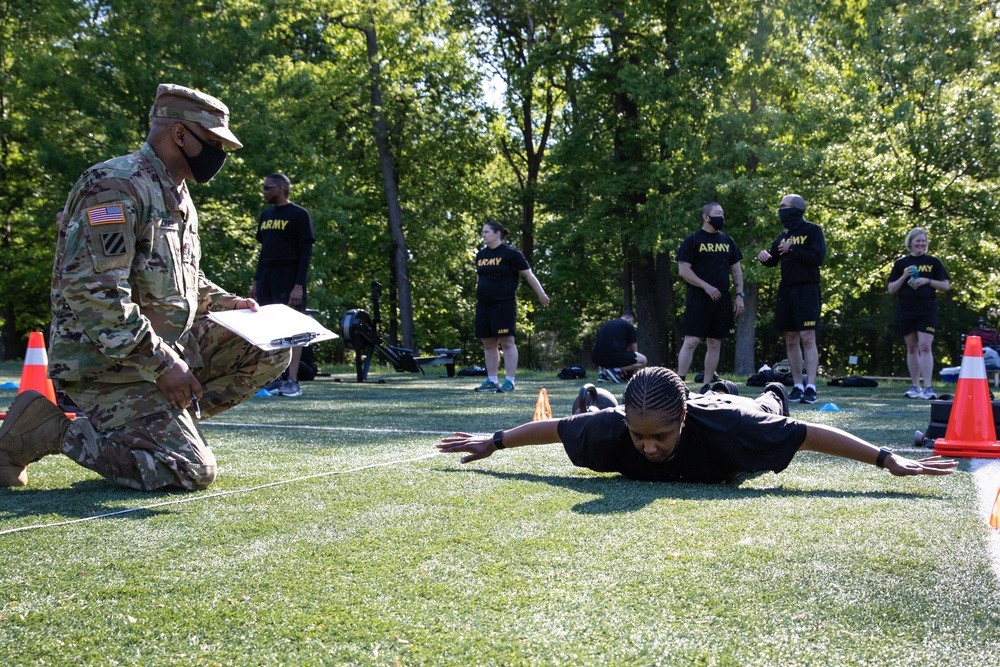 Legal Command Soldiers Conduct Army Combat Fitness Test