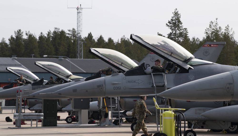 52nd FW F-16s arrive to Kallax AB in support of ACE 21