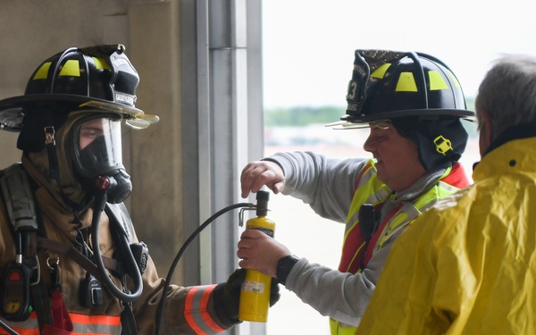 Naval Station Norfolk Aircraft Maintenance Hangar LP-21 Tests AFFF System