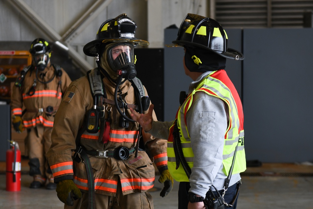 Naval Station Norfolk Aircraft Maintenance Hangar LP-21 Tests AFFF System