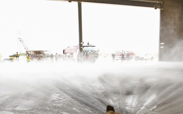 Naval Station Norfolk Aircraft Maintenance Hangar LP-21 Tests AFFF System