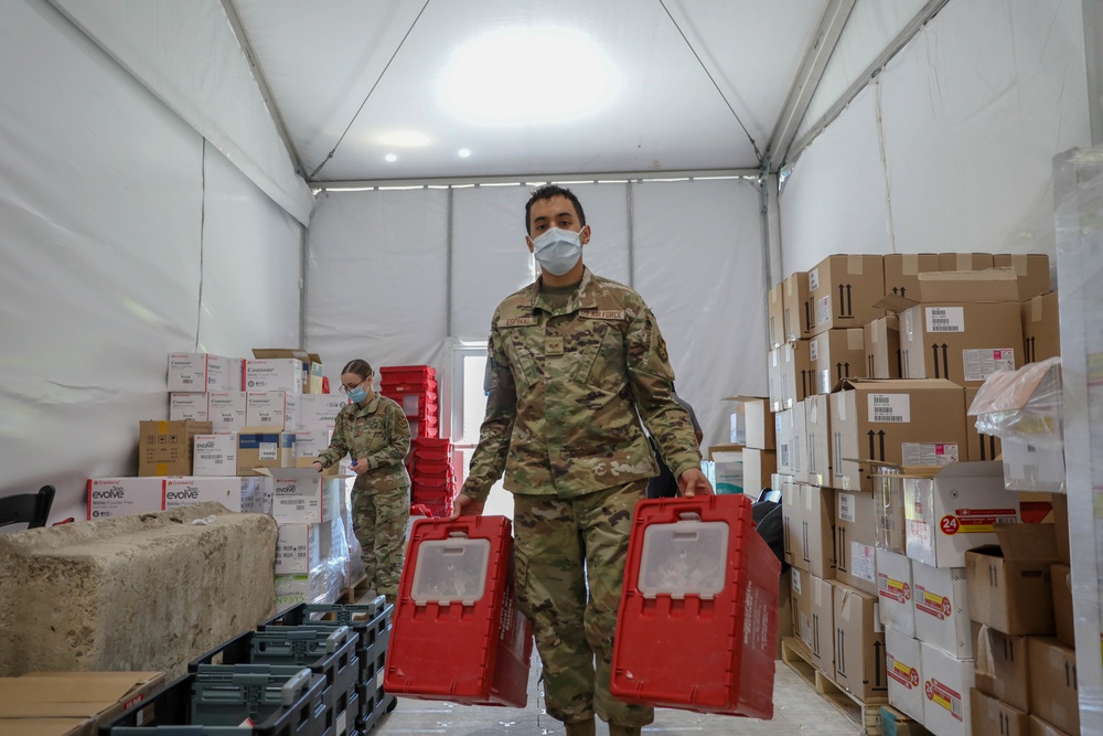 U.S. Air Force logistical planners continue supporting vaccination efforts at the Greenbelt CVC