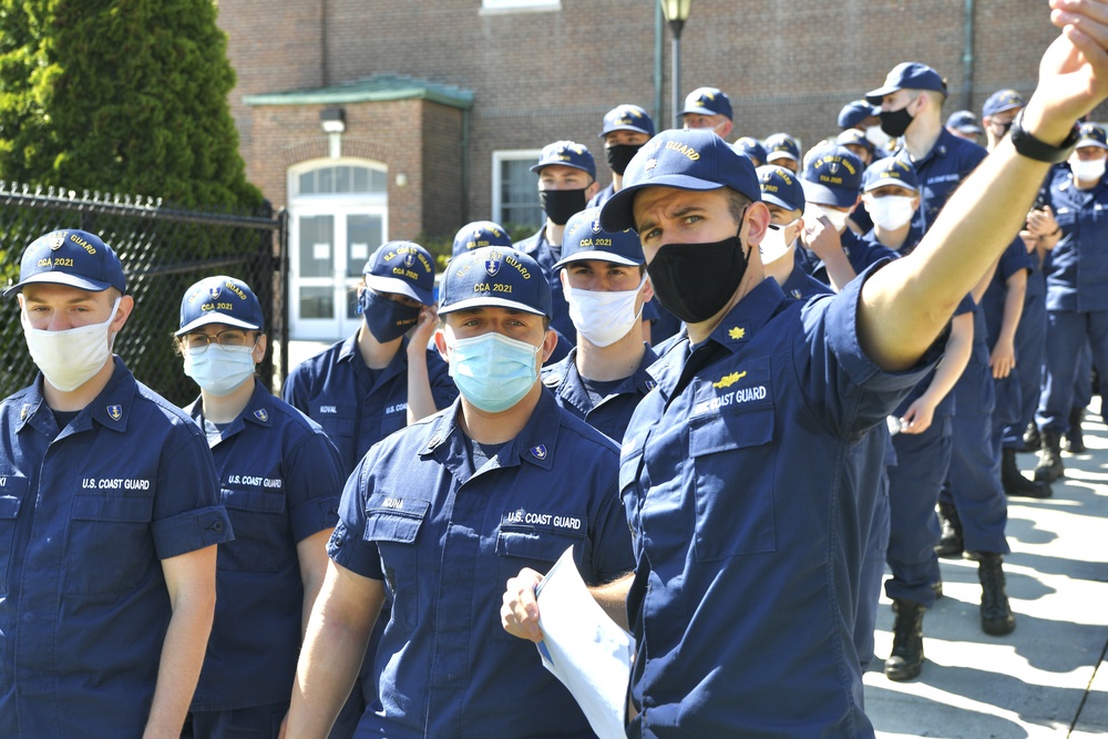 U.S. Coast Guard Academy cadets prepare for commencement