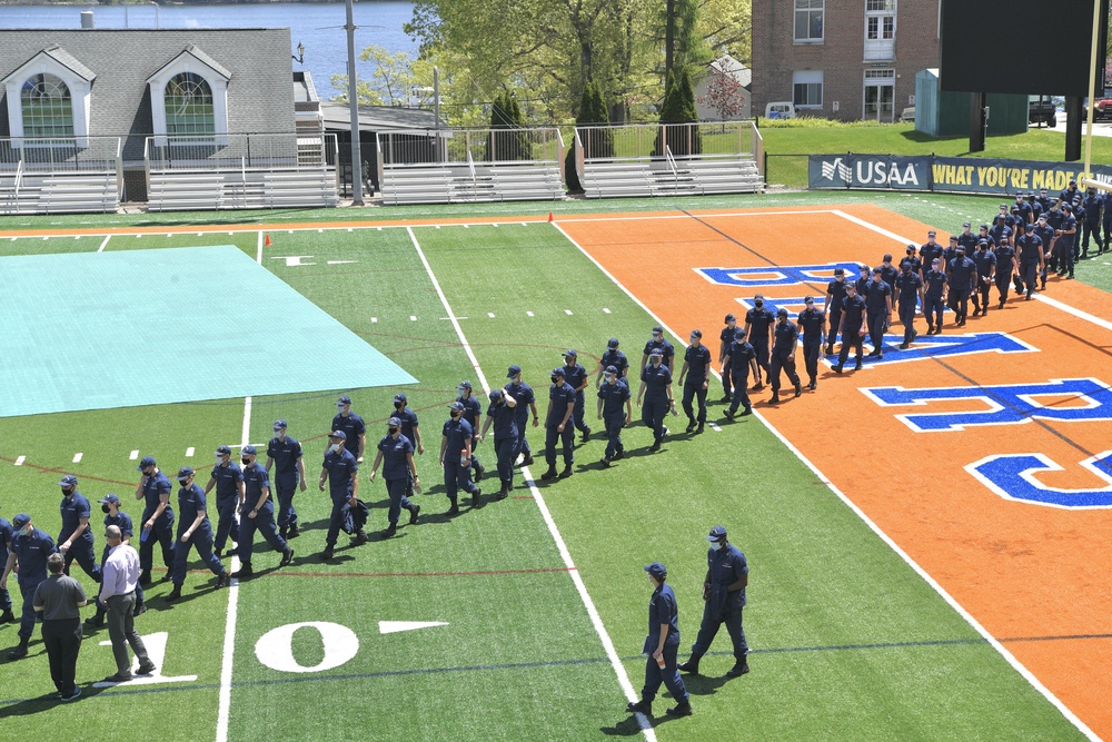 U.S. Coast Guard Academy cadets prepare for commencement