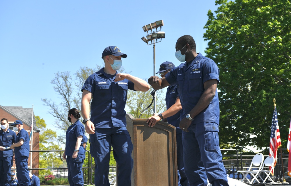 U.S. Coast Guard Academy cadets prepare for commencement