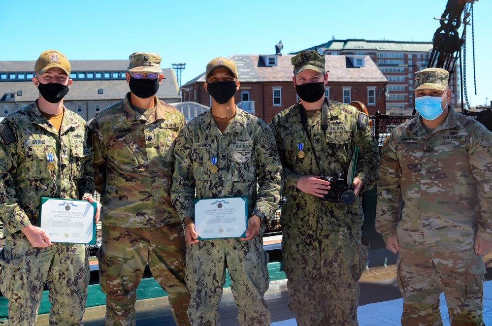 LTC Harris with Army Achievement Medal recipients