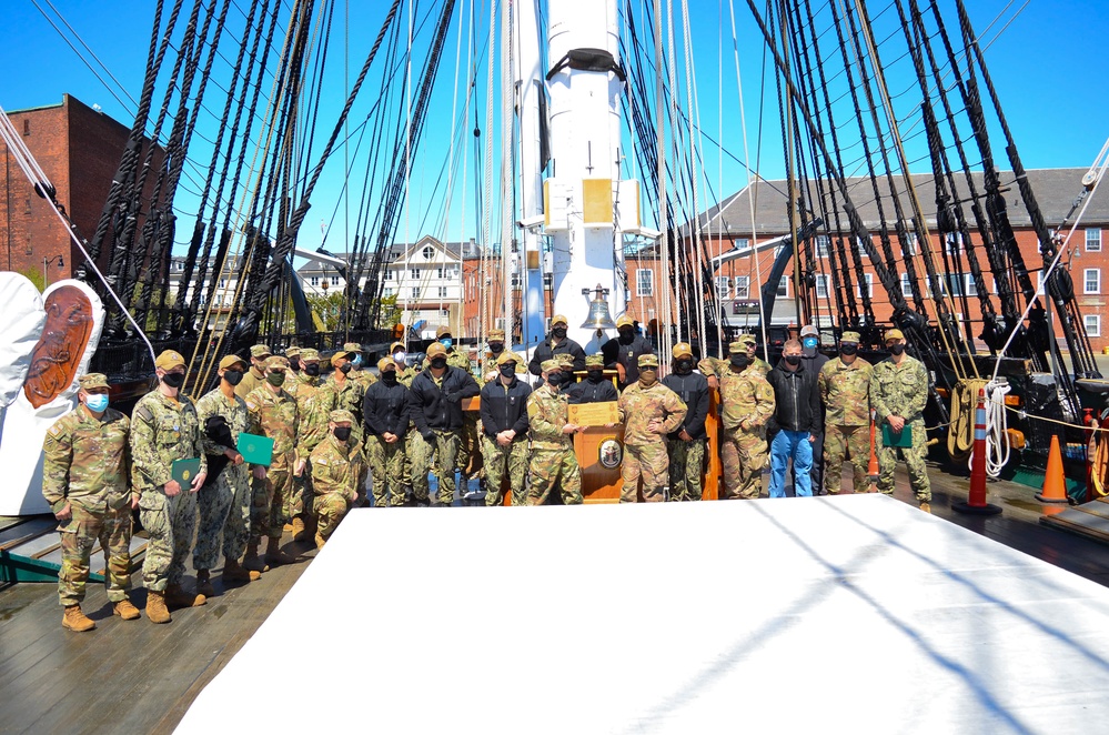 Members of 846 MI BN &amp; USS Constitution