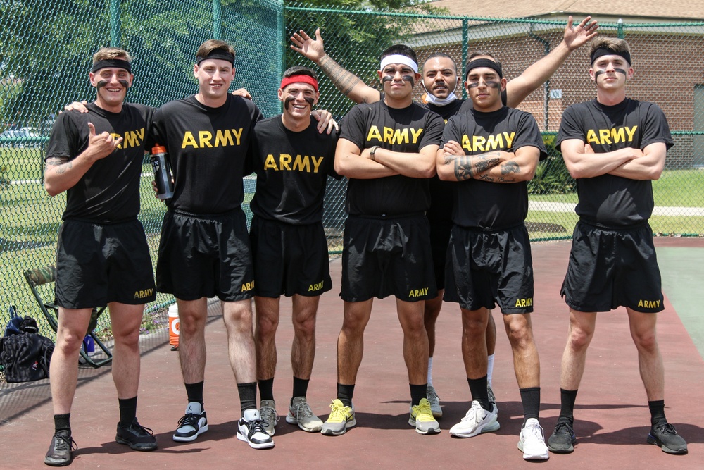 Dogface Soldiers test their mettle during Marne Week dodgeball competition