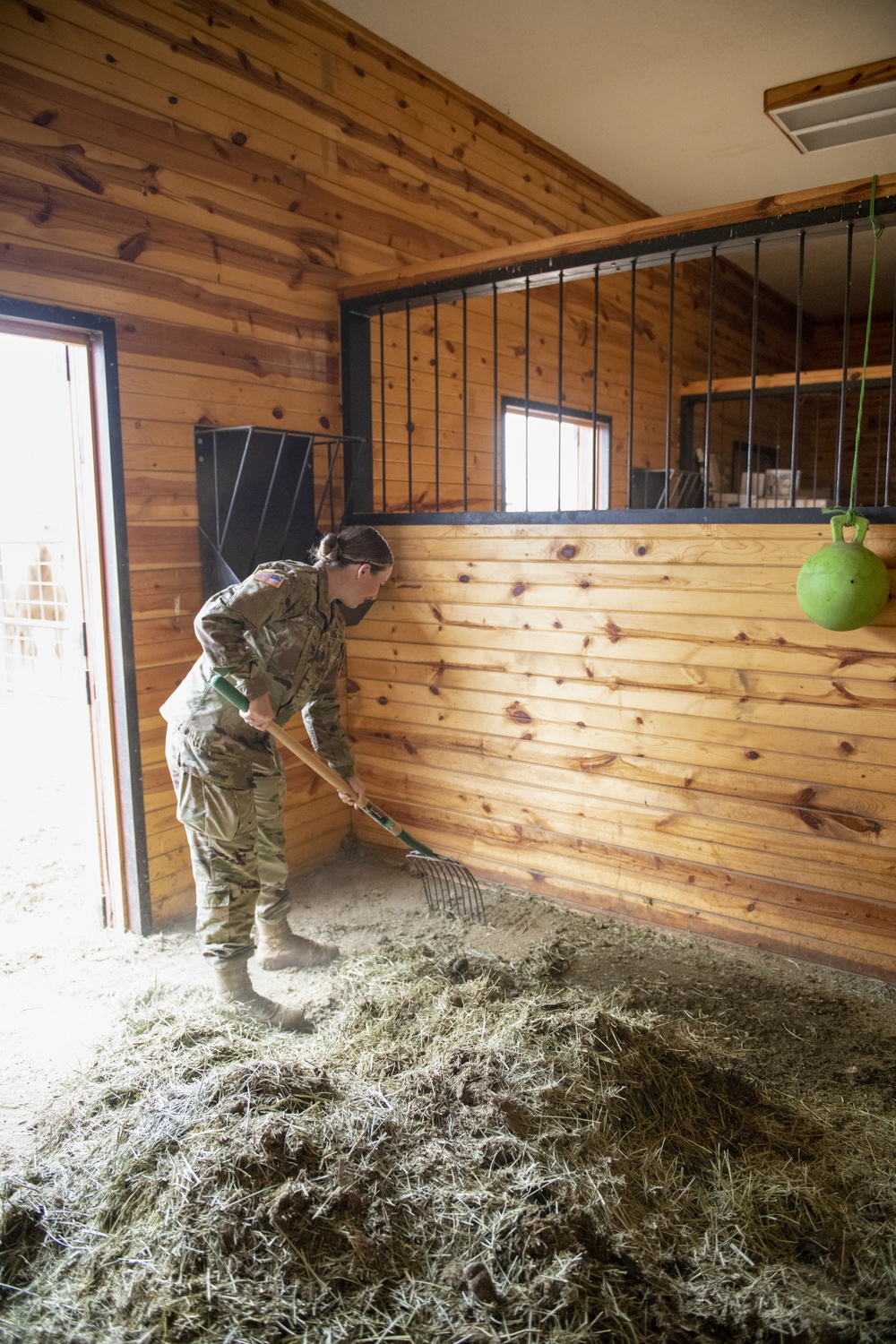 Soldiers volunteer at the Mirrored K Legacy Ranch to prepare for Operation Remount