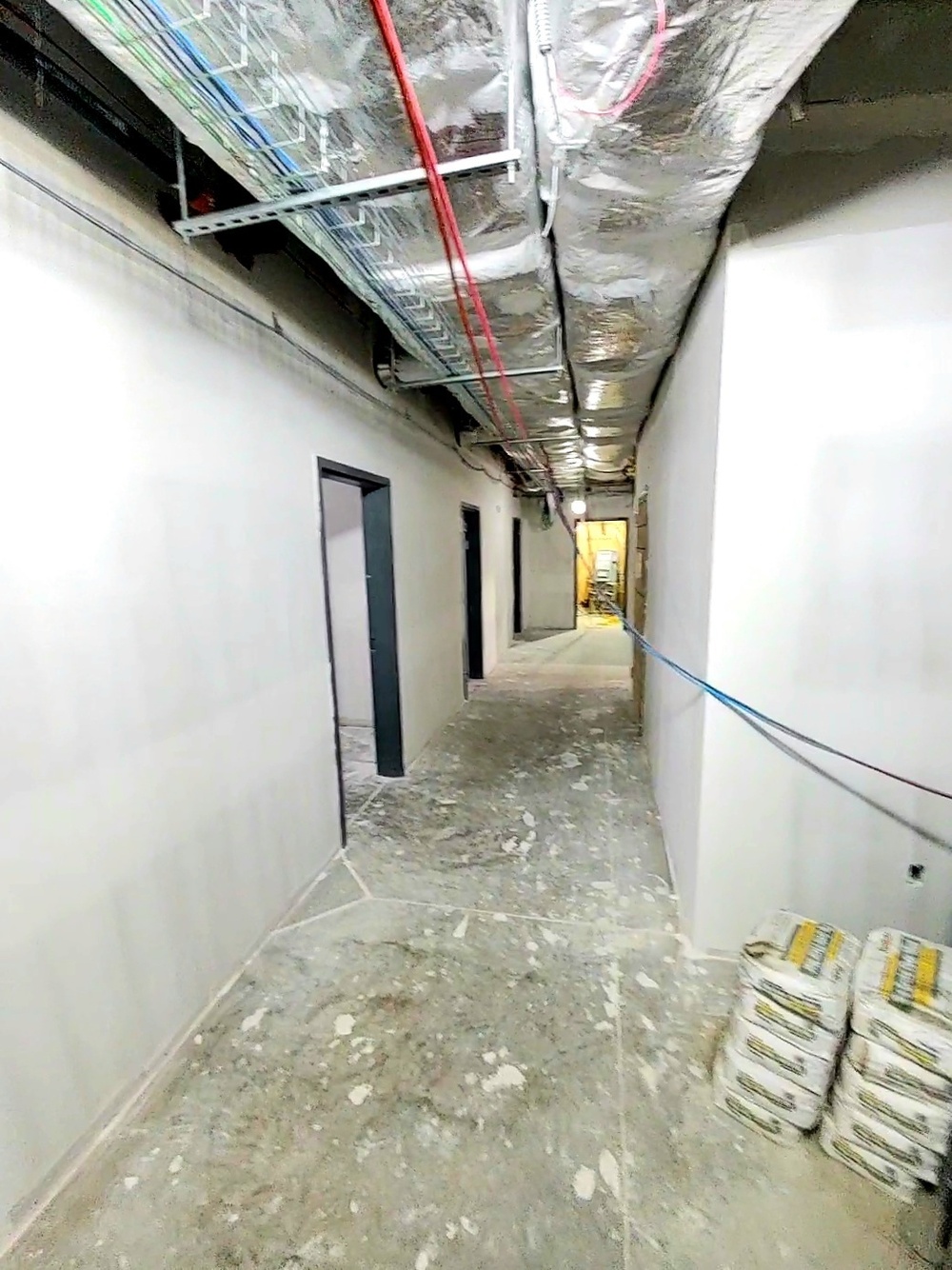 Interior construction views of barracks construction at Fort McCoy