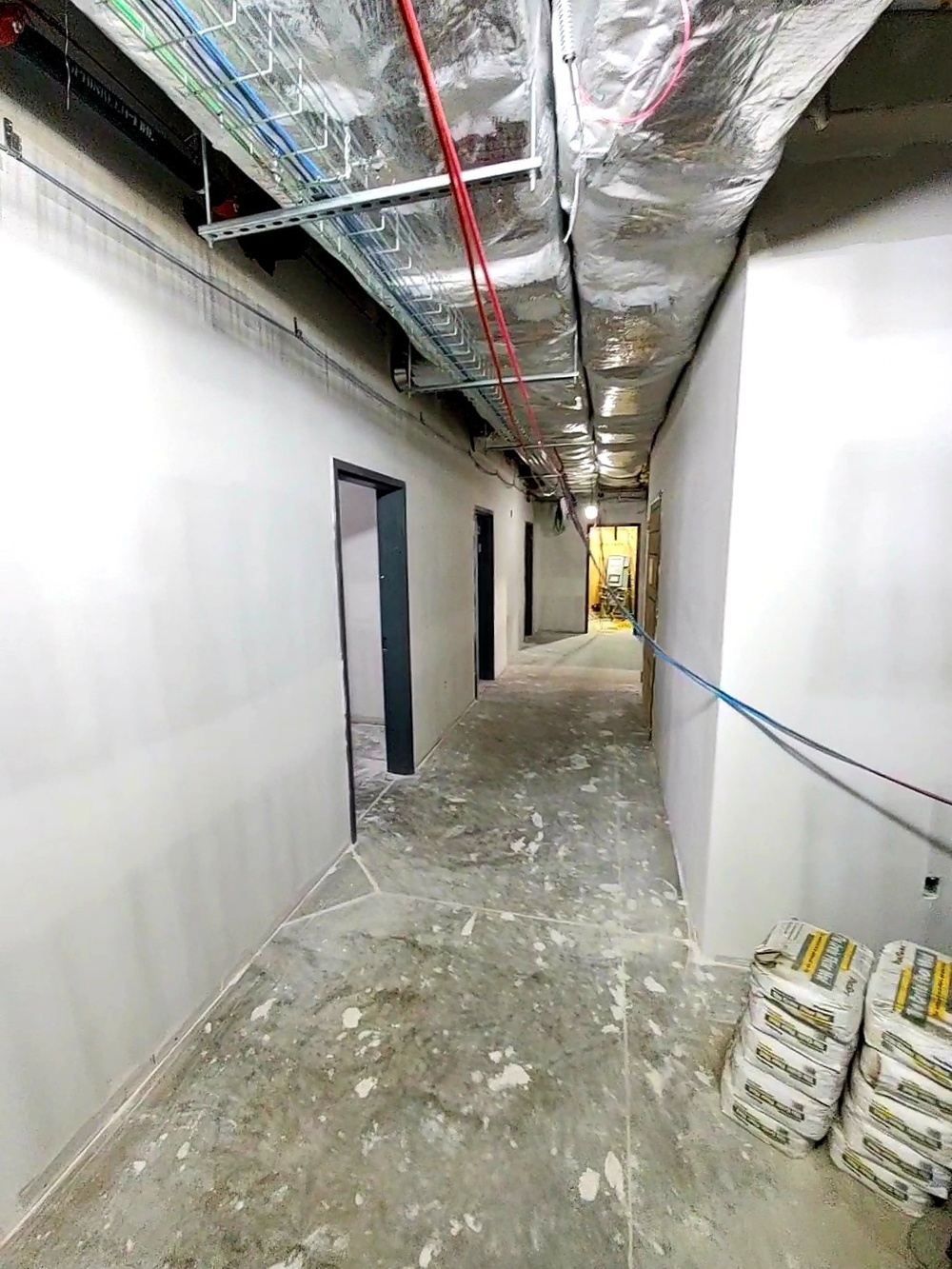 Interior construction views of barracks construction at Fort McCoy