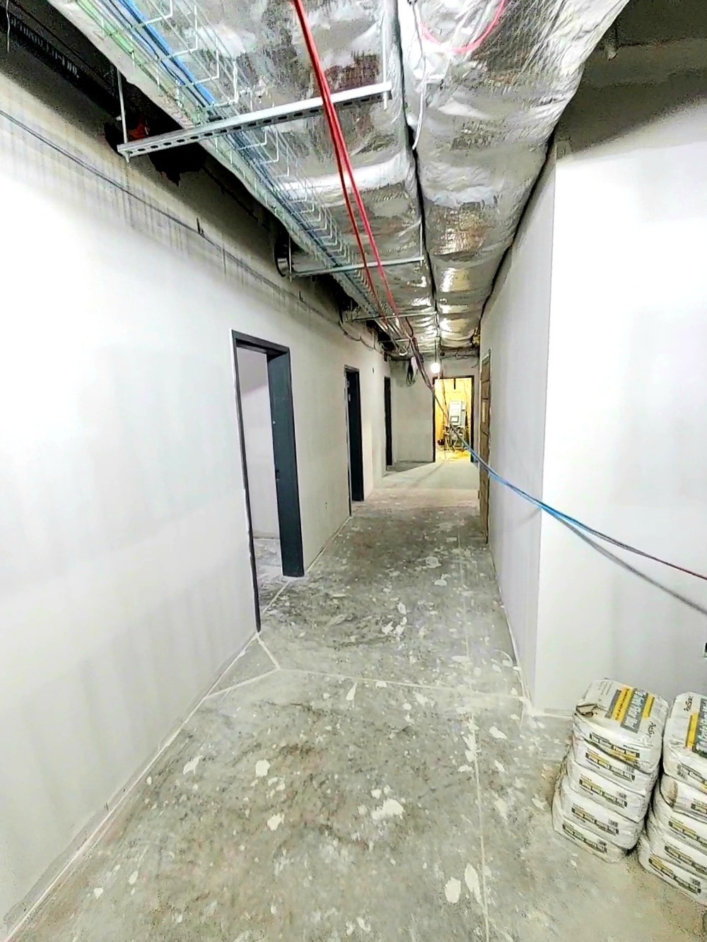 Interior construction views of barracks construction at Fort McCoy