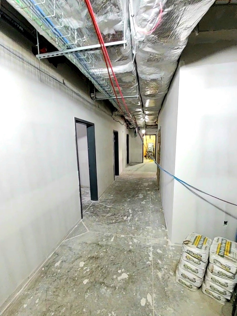 Interior construction views of barracks construction at Fort McCoy