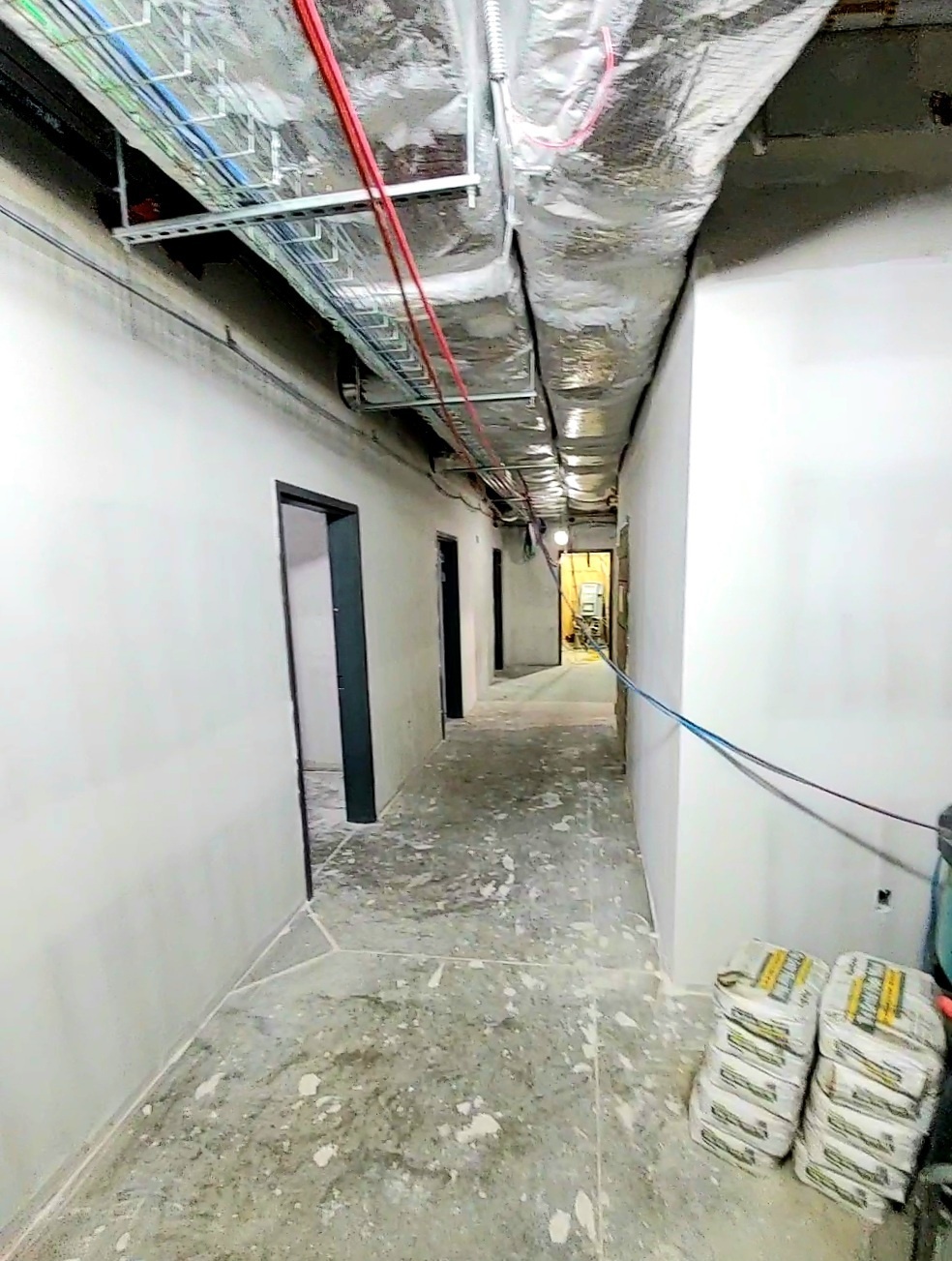 Interior construction views of barracks construction at Fort McCoy