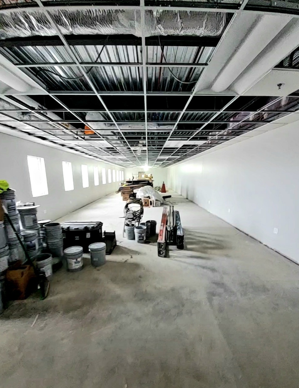 Interior construction views of barracks construction at Fort McCoy