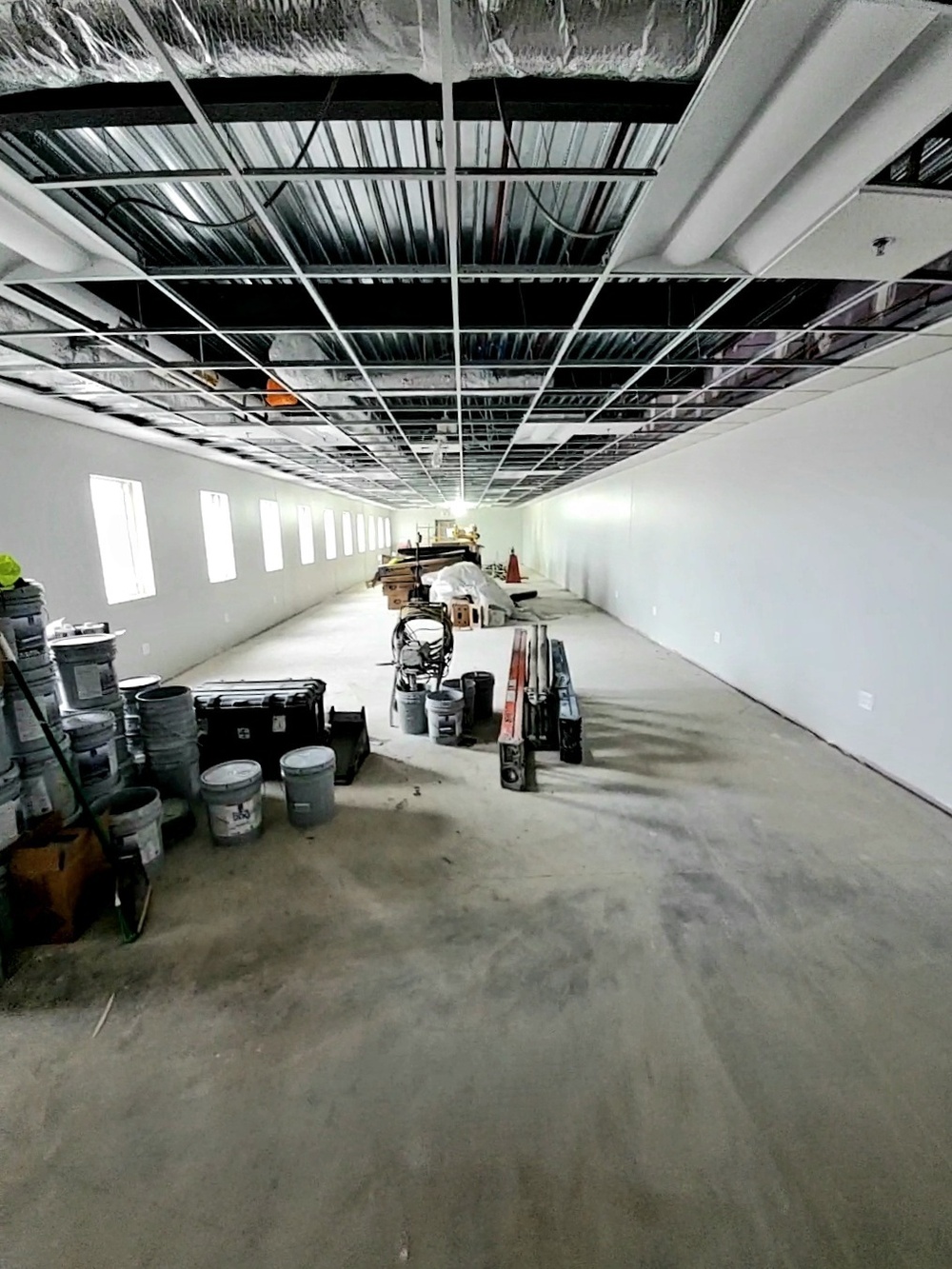 Interior construction views of barracks construction at Fort McCoy