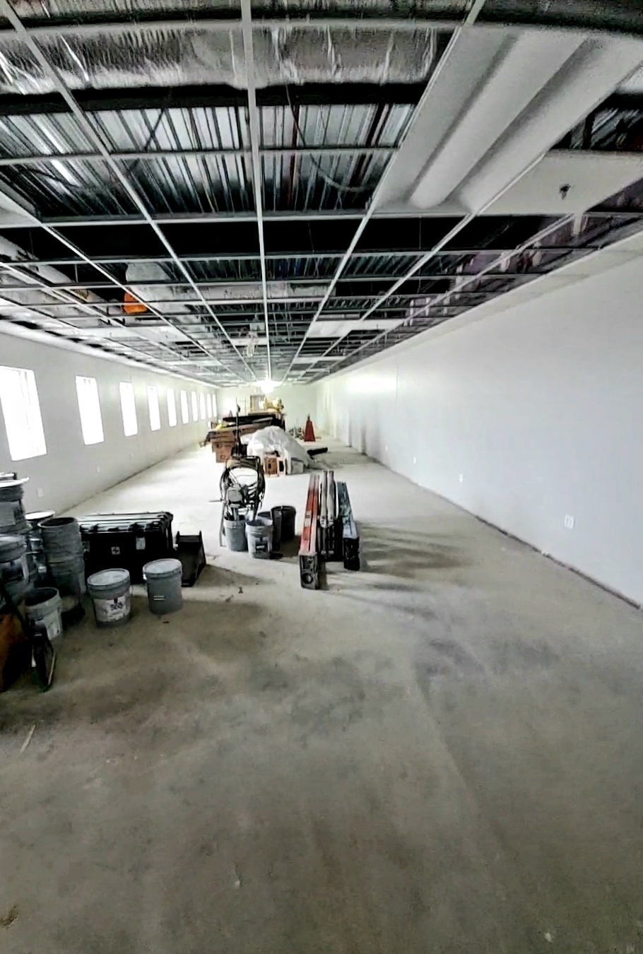 Interior construction views of barracks construction at Fort McCoy