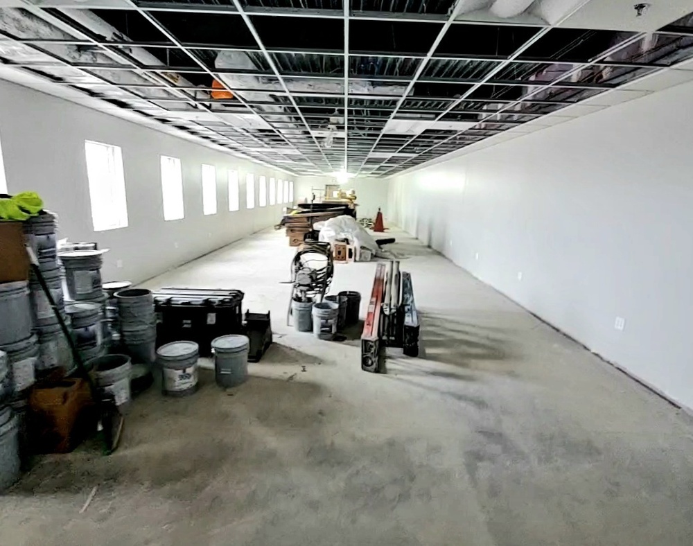 Interior construction views of barracks construction at Fort McCoy