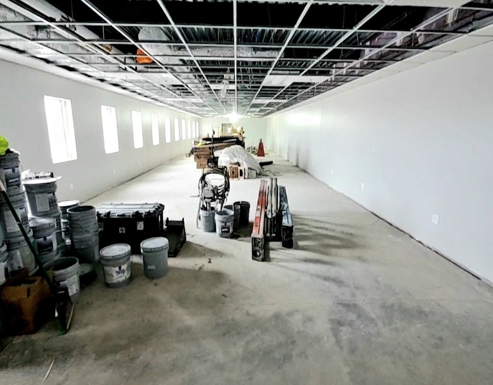 Interior construction views of barracks construction at Fort McCoy