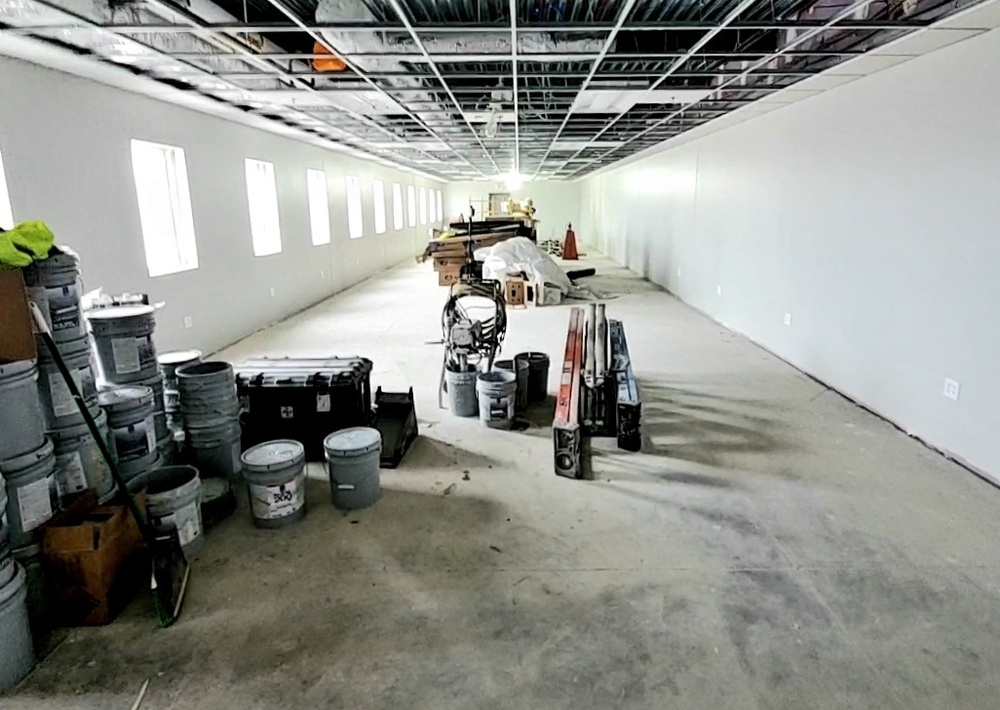 Interior construction views of barracks construction at Fort McCoy