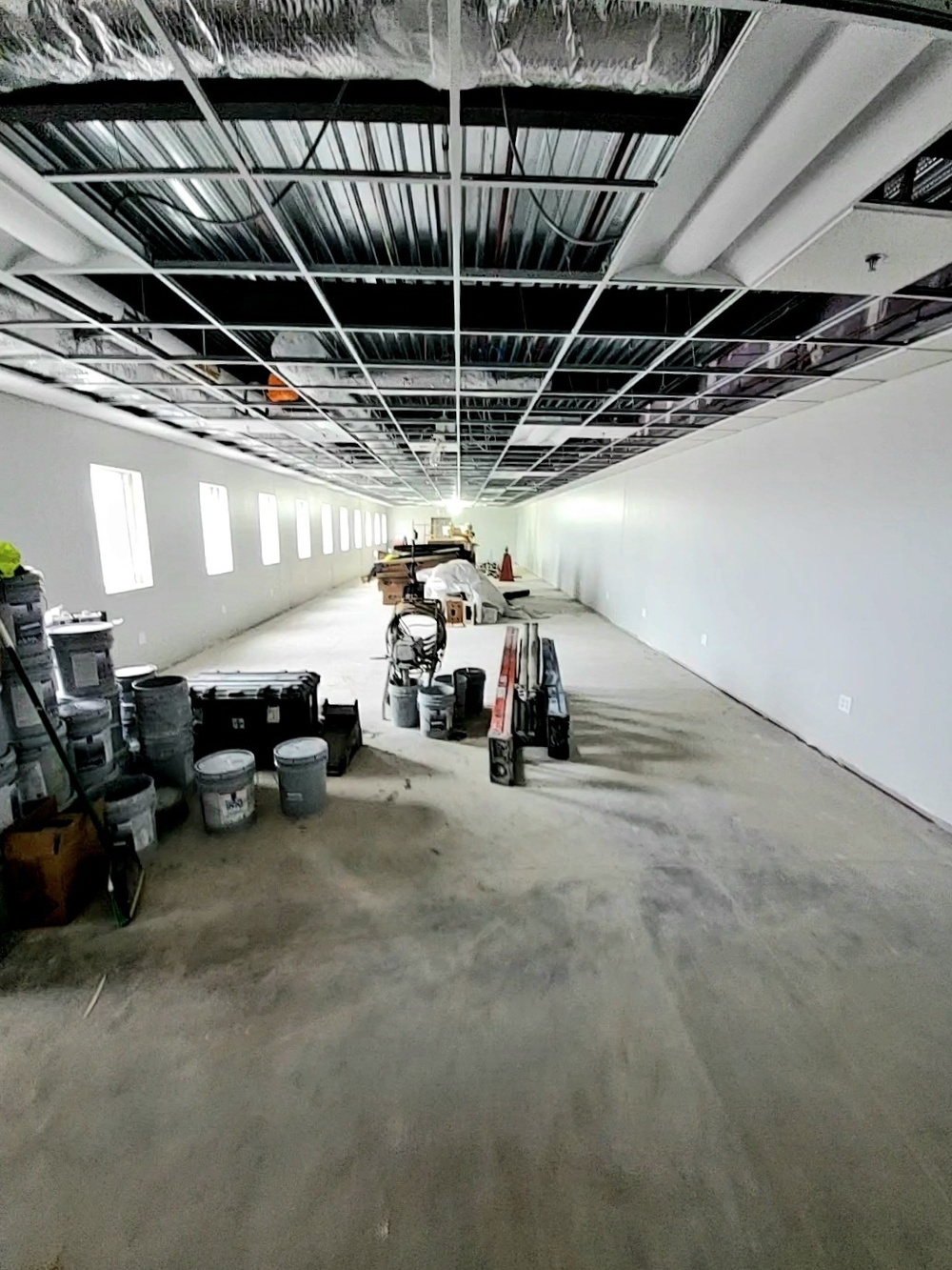 Interior construction views of barracks construction at Fort McCoy