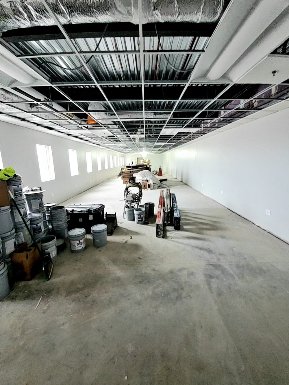 Interior construction views of barracks construction at Fort McCoy