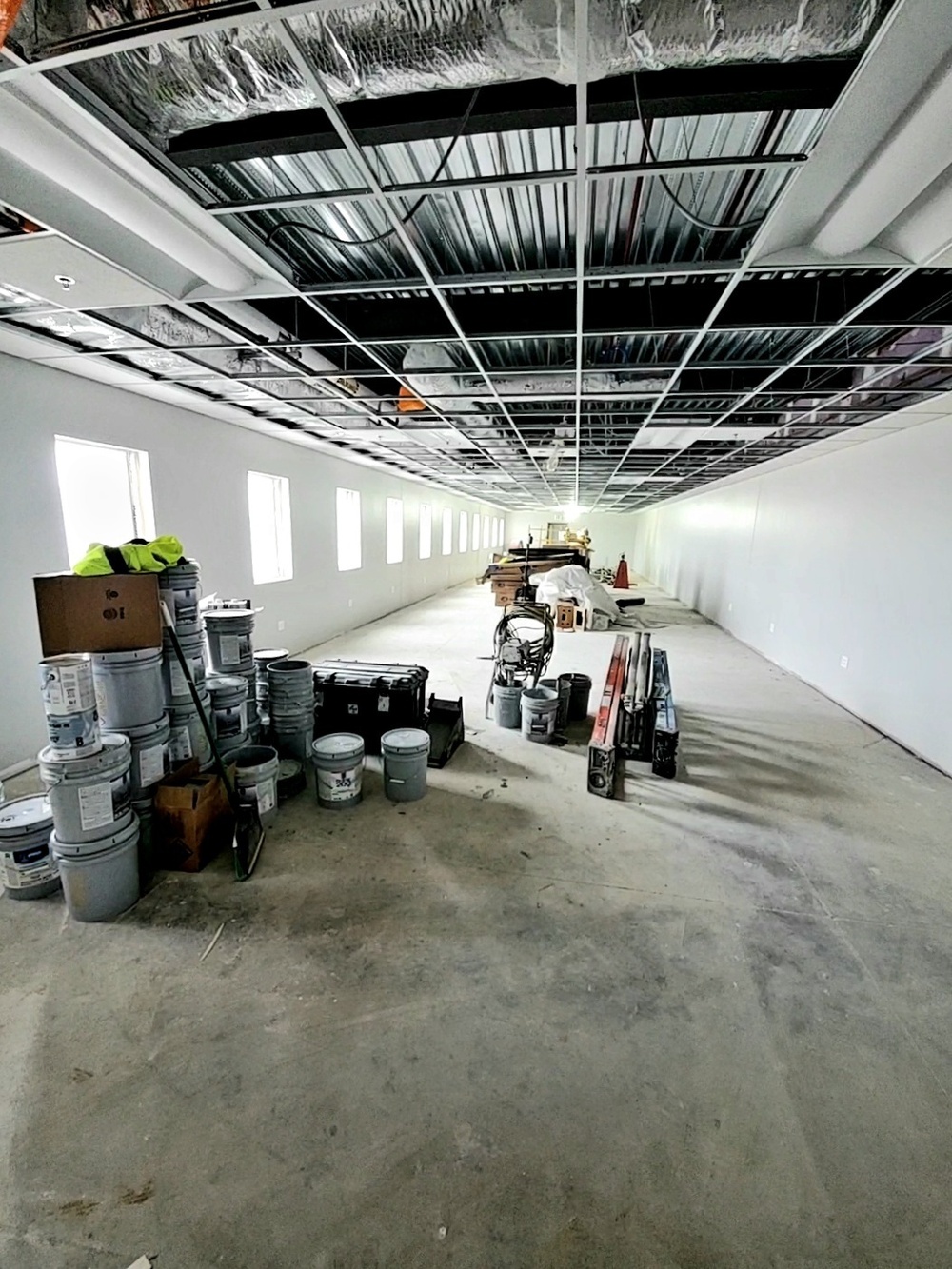 Interior construction views of barracks construction at Fort McCoy