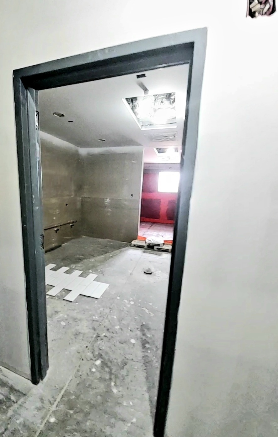 Interior construction views of barracks construction at Fort McCoy
