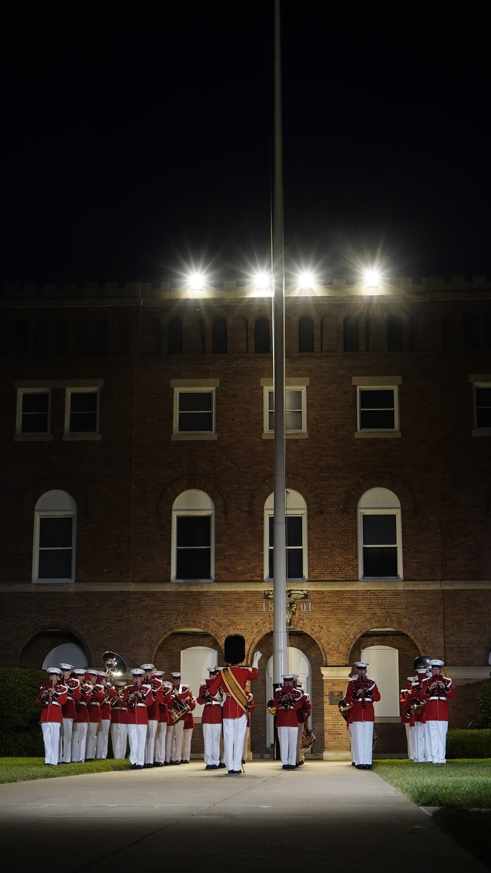 Marine Barracks Host NASA Marines for Friday Evening Parade