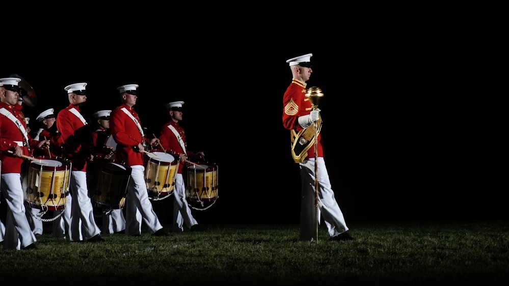 Marine Barracks Host NASA Marines for Friday Evening Parade